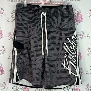 Billabong Men's Black and White swim trunks beach water surf Athletic Shorts
